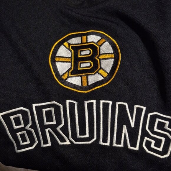 Boston Bruins boys size XL or 16/18 short sleeve black embroidered shirt VGUC - Picture 4 of 5